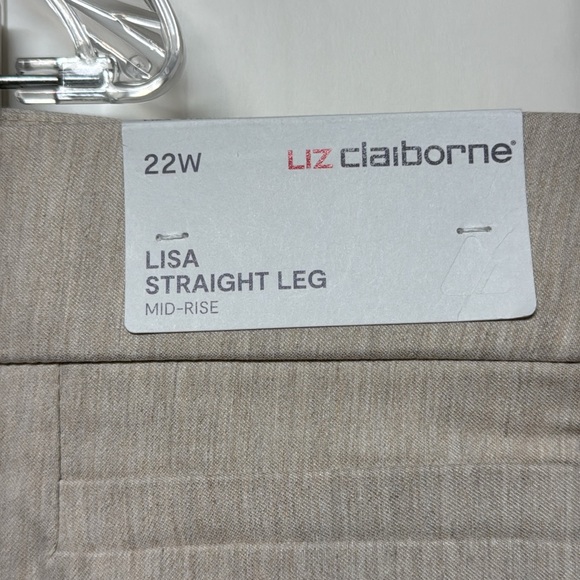 Liz Claiborne NWT Lisa Tan Heather Secretly Slimming Mid Rise Straight Leg Pants - Picture 6 of 11